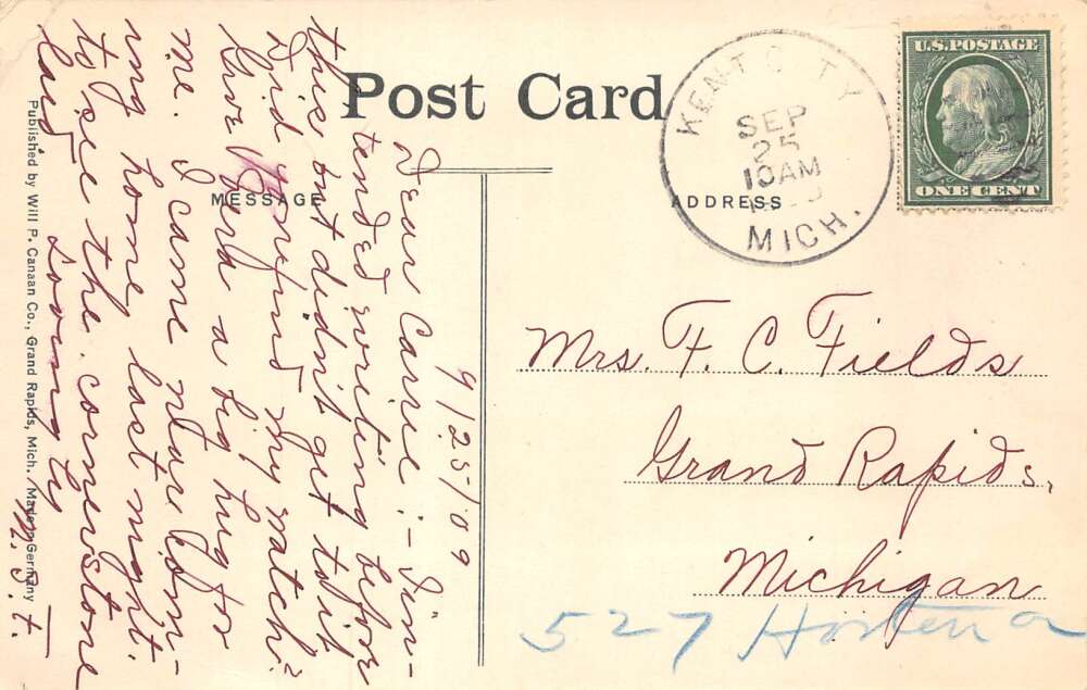 Kent City Michigan Grocery Store Vintage Postcard AA73344 - Image 2