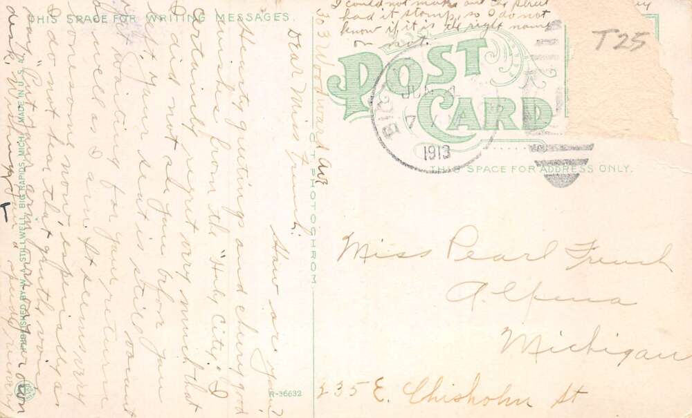 Big Rapids Michigan Ferris Institute School Vintage Postcard AA73357 - Image 2