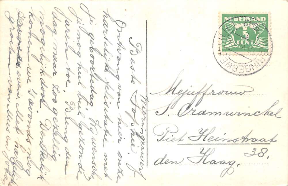 Wieringerwerf Netherlands Raadhuisstraat Real Photo Vintage Postcard AA73360 - Image 2