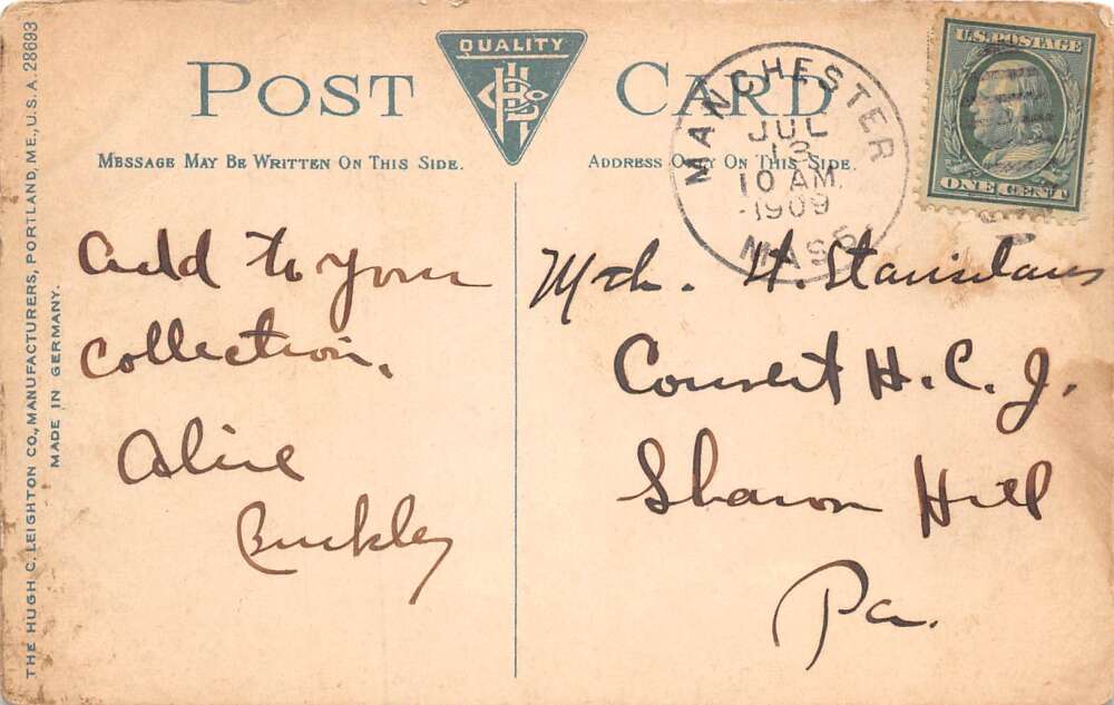 Manchester Massachusetts Singing Beach Cabins Vintage Postcard AA73364 - Image 2