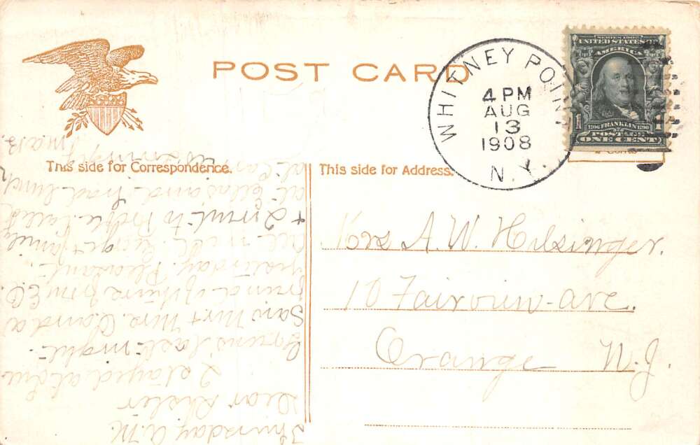 Whitney's Point New York Denning Store and Collins Street Postcard AA73406 - Image 2