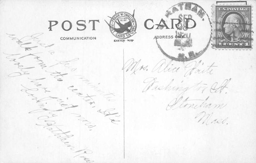 Stratham New Hampshire Mill Pond Scenic View Vintage Postcard AA73440 - Image 2