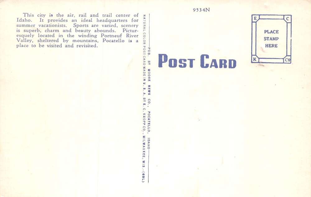 Pocatello Idaho Rose Park Golf Course 8th Green Vintage Postcard AA73445 - Image 2