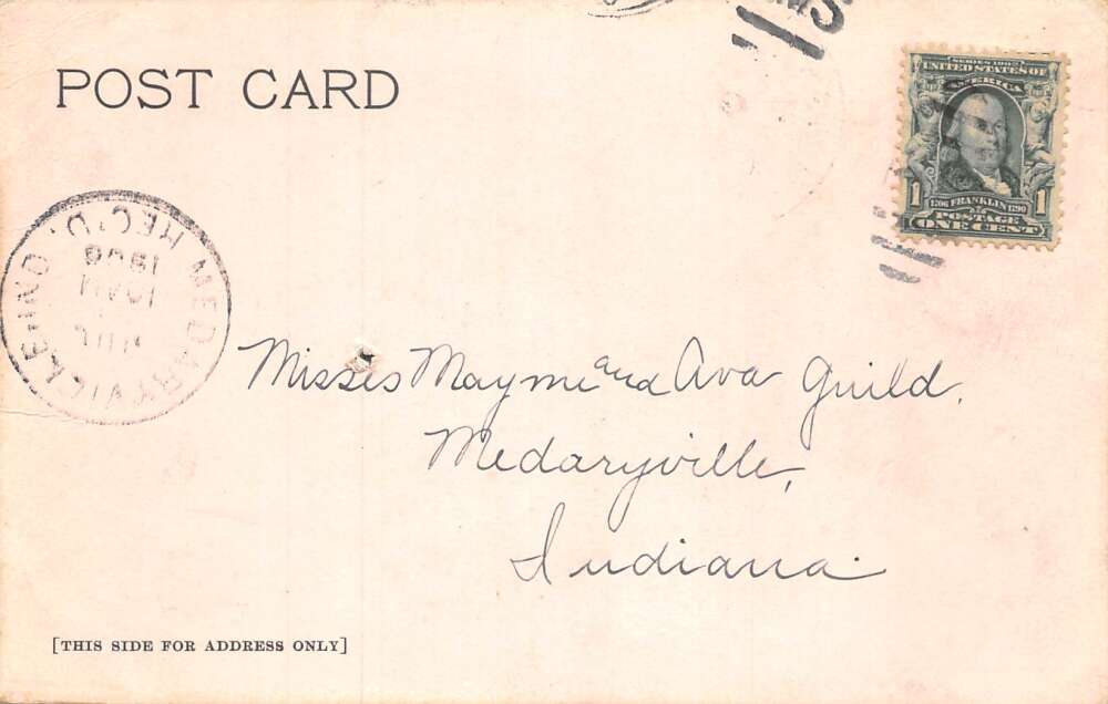 Lake Maxinkuckee Indiana The Lighthouse Scenic View Vintage Postcard AA73490 - Image 2