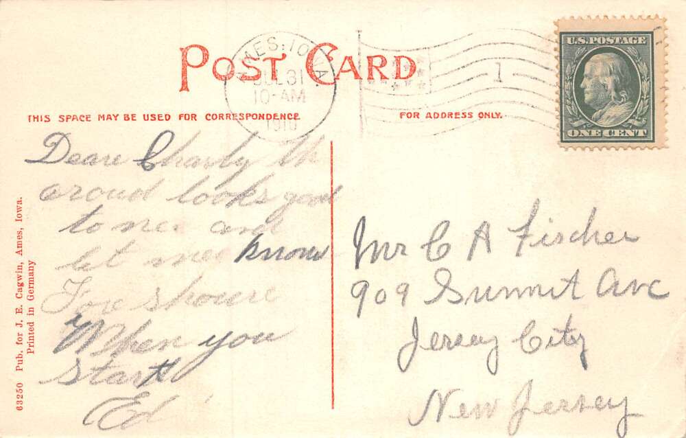 Ames Iowa State College ISC Campus Scenic View Vintage Postcard AA73491 - Image 2