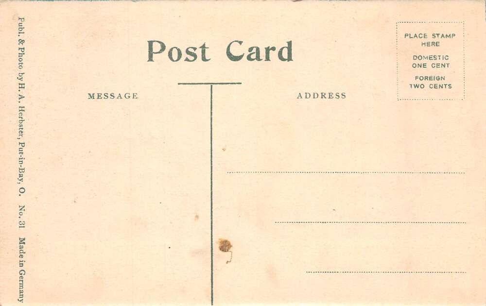 Put-in-Bay Ohio Victory Park Rough Seas Scenic View Postcard AA73502 - Image 2