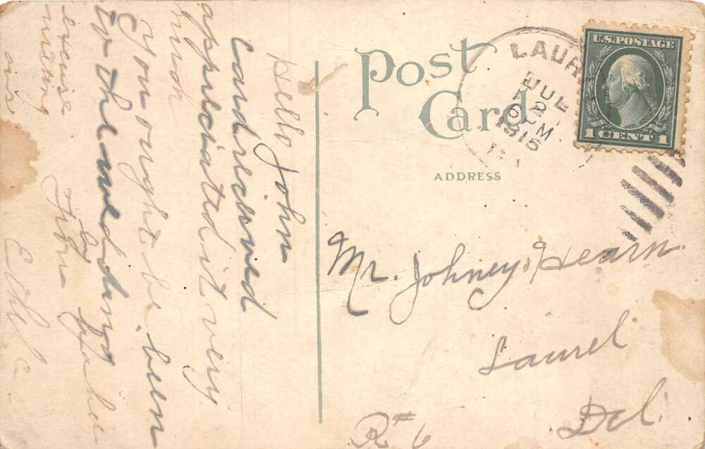 Laurel Delaware Pennsylvania Railroad Station Vintage Postcard AA73512 - Image 2