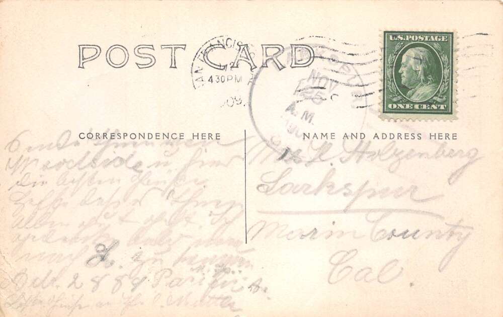 San Francisco California Tennis Court Resort Scene Real Photo Postcard AA73521 - Image 2