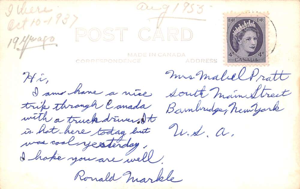 Port Elgin Ontario Canada The Dock Ships Scenic View Real Photo Postcard AA73532 - Image 2