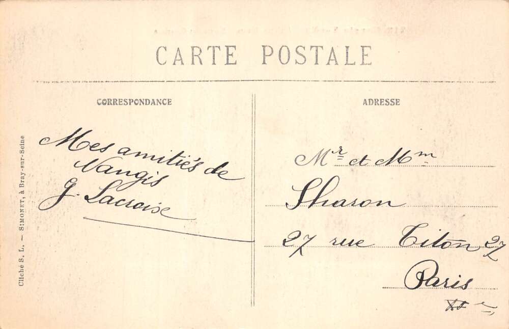 Nangis France Hurtu Car Factory Workers Vintage Postcard AA73549 - Image 2