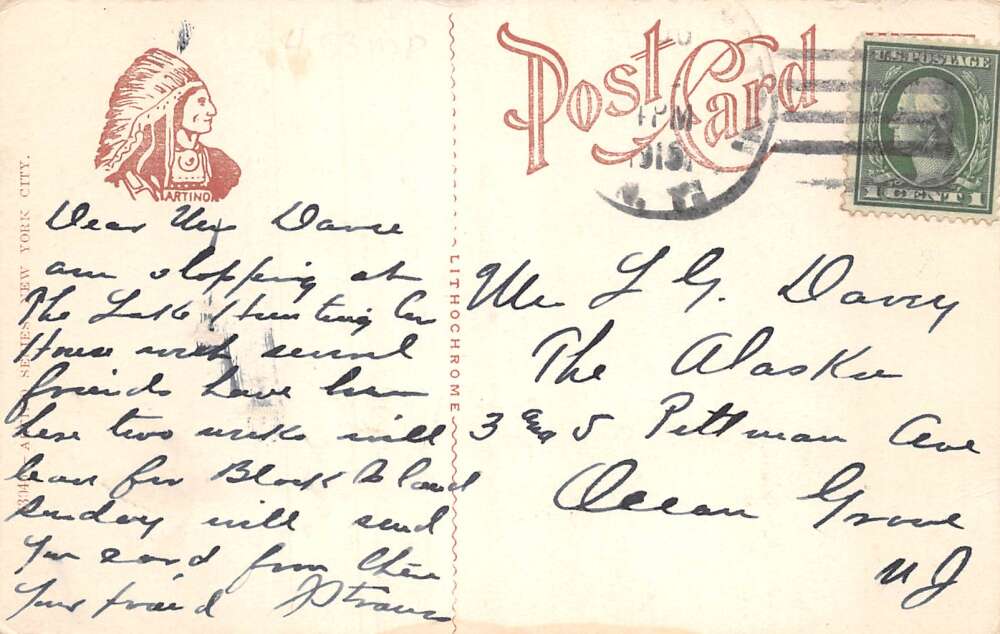 Lake Huntington New York Sunday Morning Gossip Vintage Postcard AA73893 - Image 2