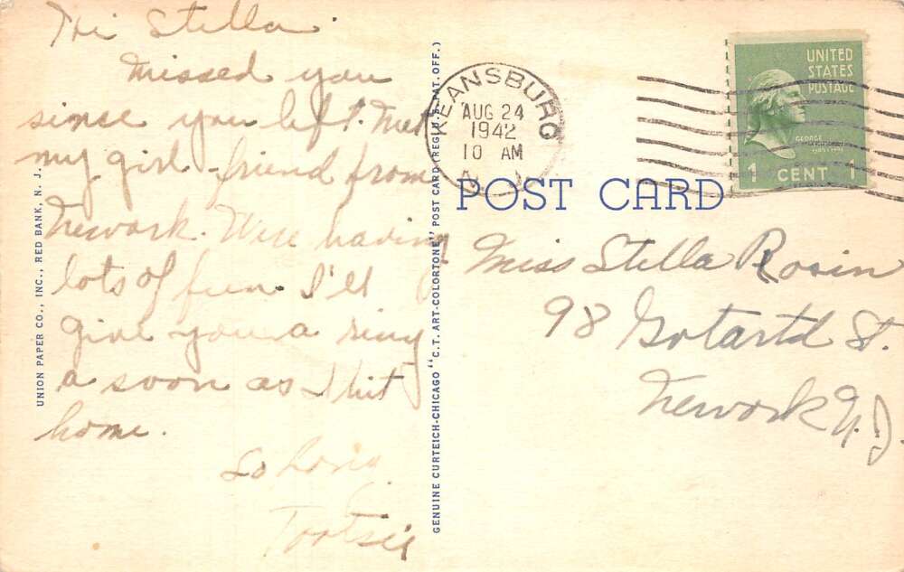 Keansburg New Jersey Boardwalk Vintage Postcard AA74000 - Image 2