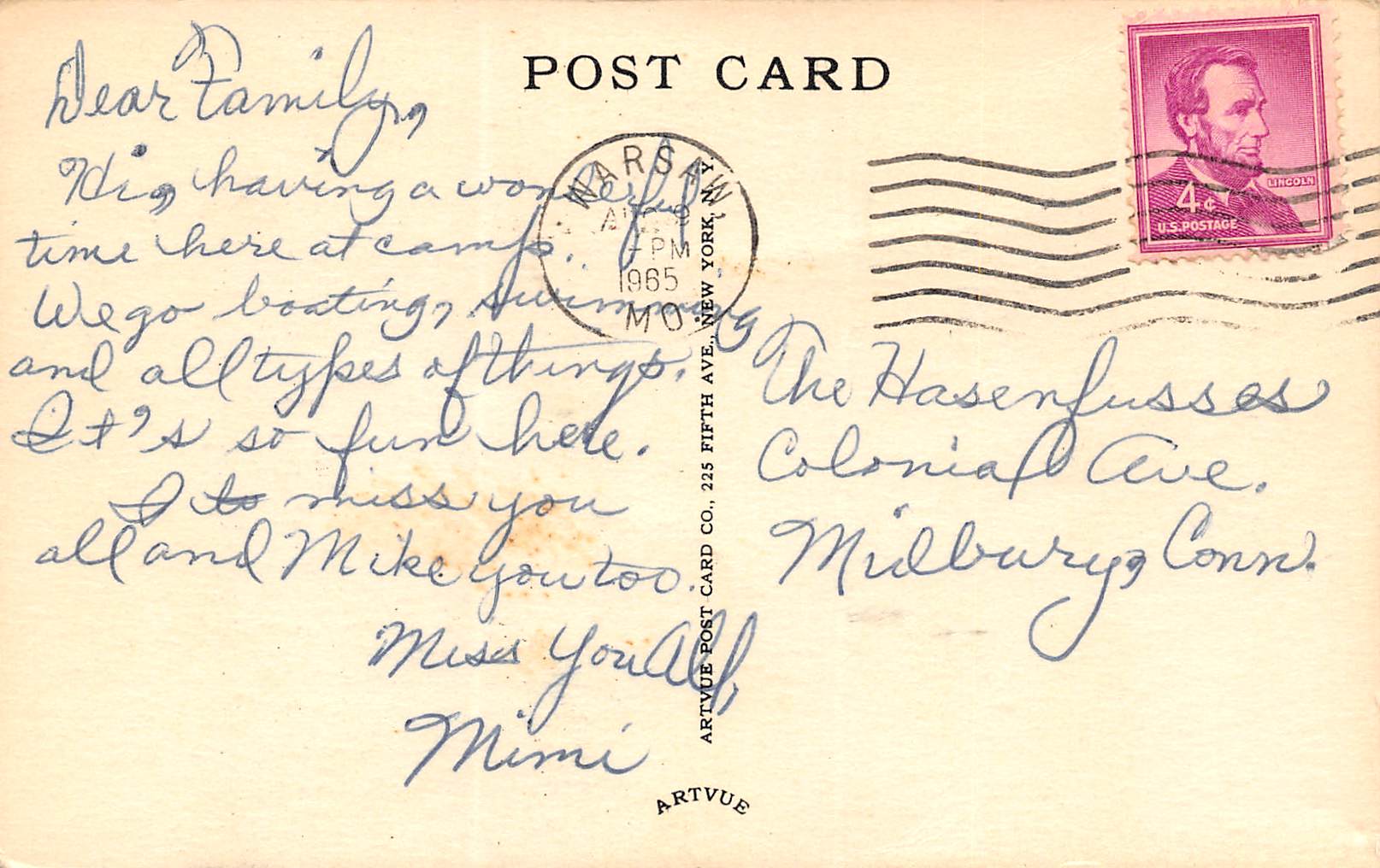 Warsaw Missouri Campers Preparing For Canoe Trip, Camp Oakledge Postcard U12784 - Image 2