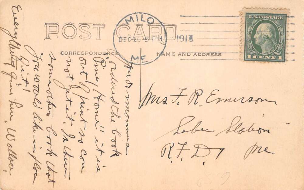 Milo Maine Main Street Drug Store Real Photo Postcard AA108413 - Image 2