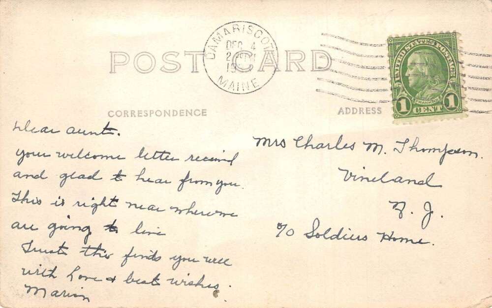 Head Tide Maine View from Lover's Lane Real Photo Vintage Postcard AA108438 - Image 2