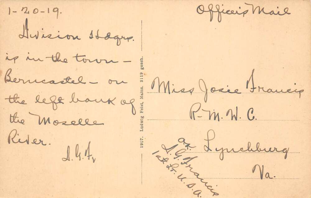 Berncastle Cues Germany Birds Eye View Die Mosel Vintage Postcard AA108529 - Image 2