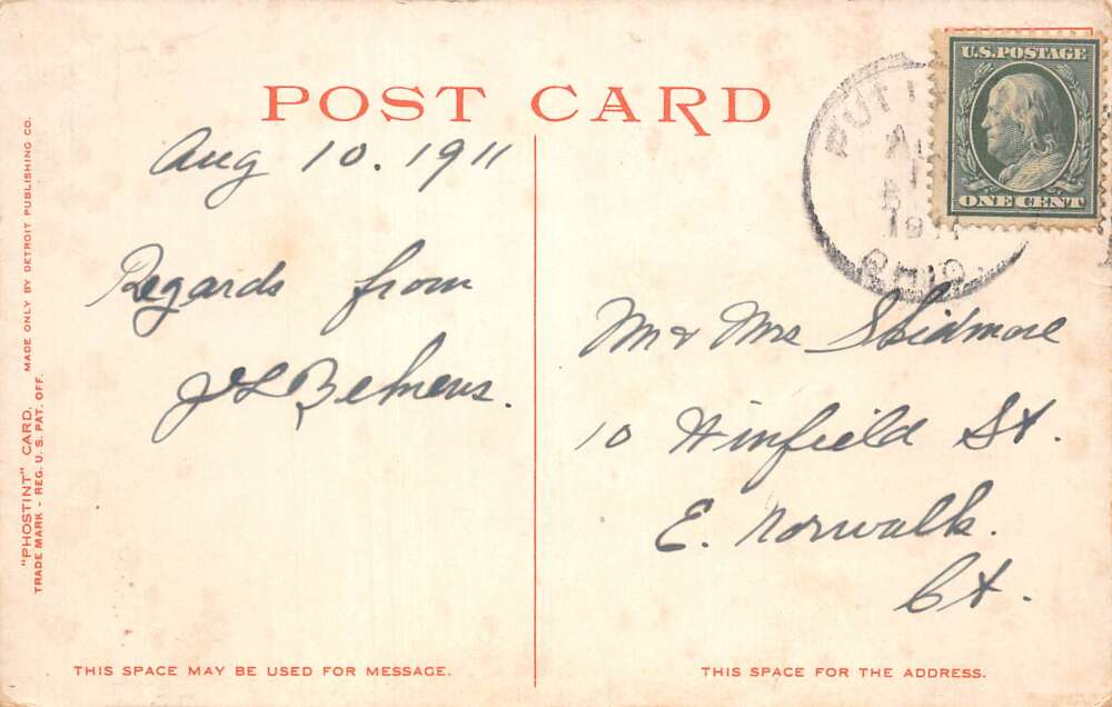 Put-In-Bay Ohio Regatta, Detroit Publishing Co., Vintage Postcard U26561 - Image 2