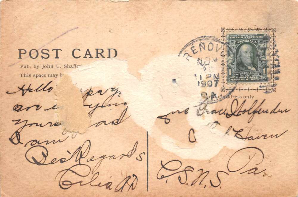 Renovo Pennsylvania Erie Ave. & P. & E. R.R. Station, Vintage PC U26568 - Image 2