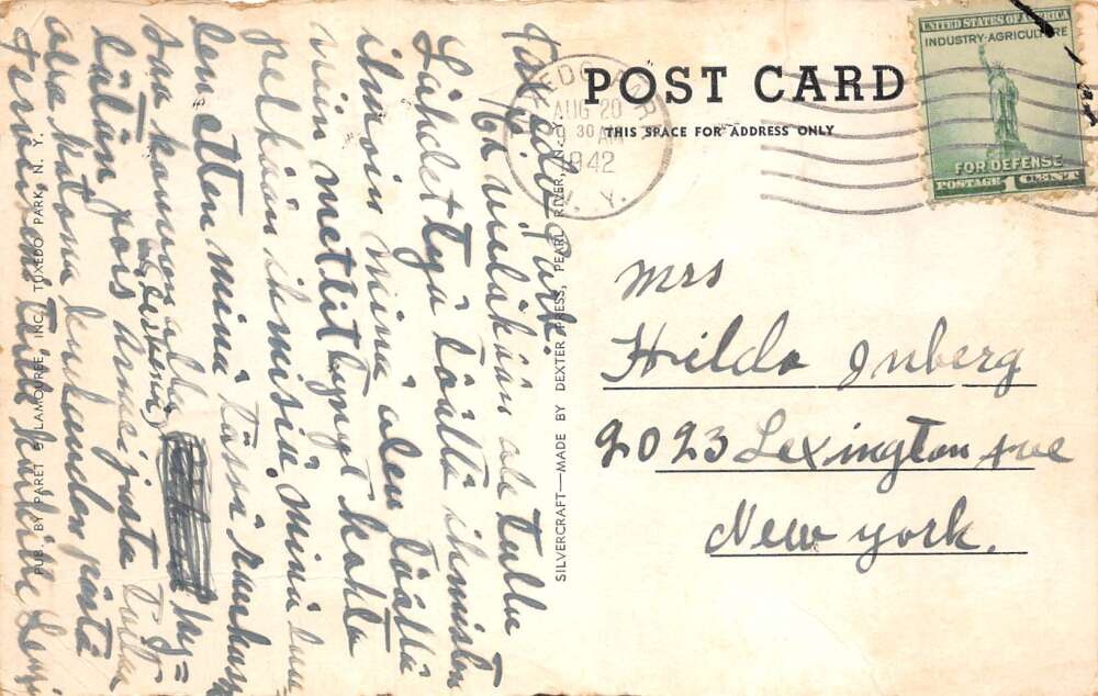 Tuxedo Park New York East Drive Scenic View Vintage Postcard AA108548 - Image 2