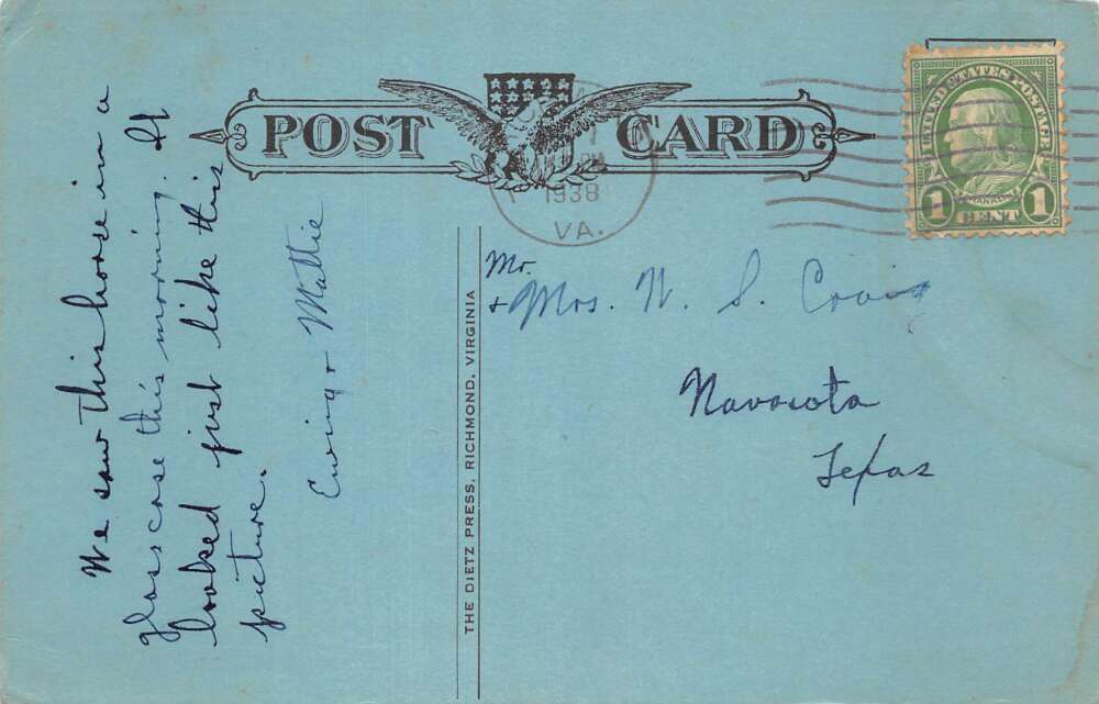 Richmond Virginia Stonewall Jacksons Horse Old Sorrel Vintage Postcard AA108556 - Image 2