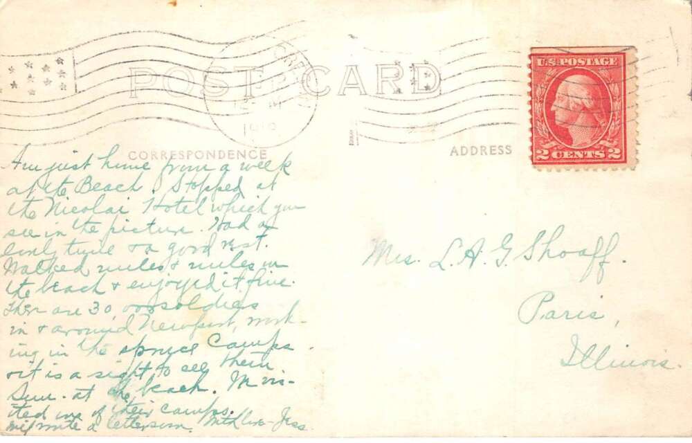 Newport Oregon People on Nye Beach Real Photo Vintage Postcard AA108569 - Image 2