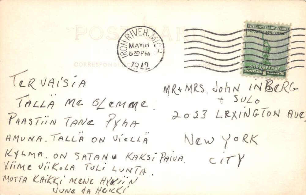 Iron River Michigan Street Scene Coke Sign Real Photo Postcard AA108577 - Image 2