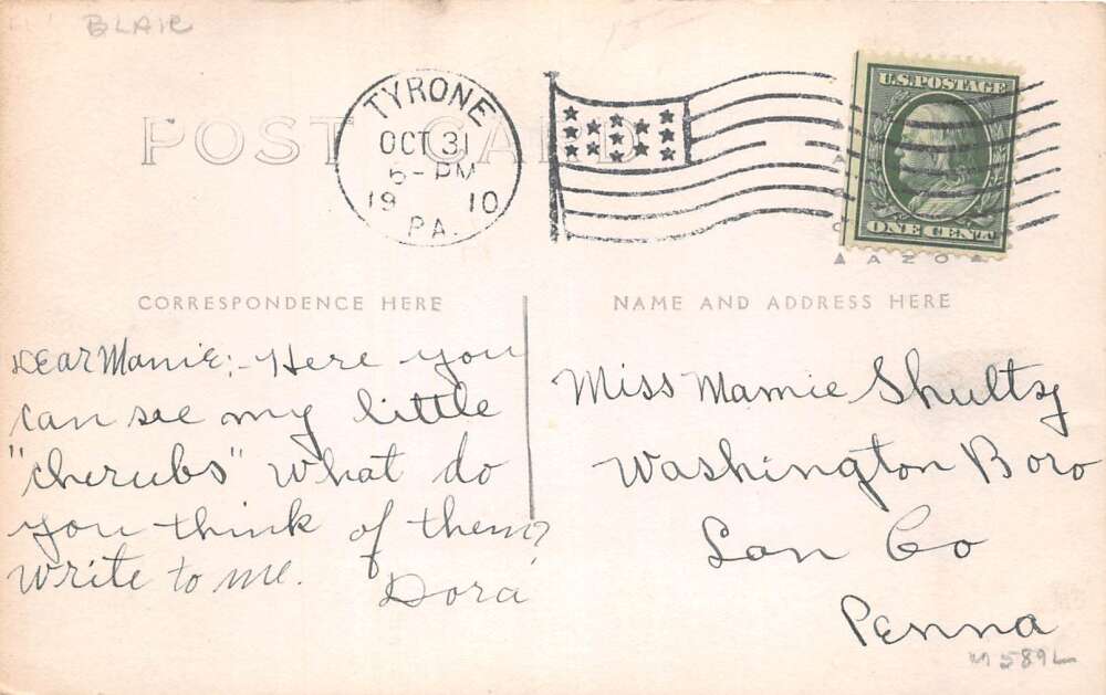 Tyrone Pennsylvania School and Children Boy Baseball Mitt Real Photo PC AA108584 - Image 2