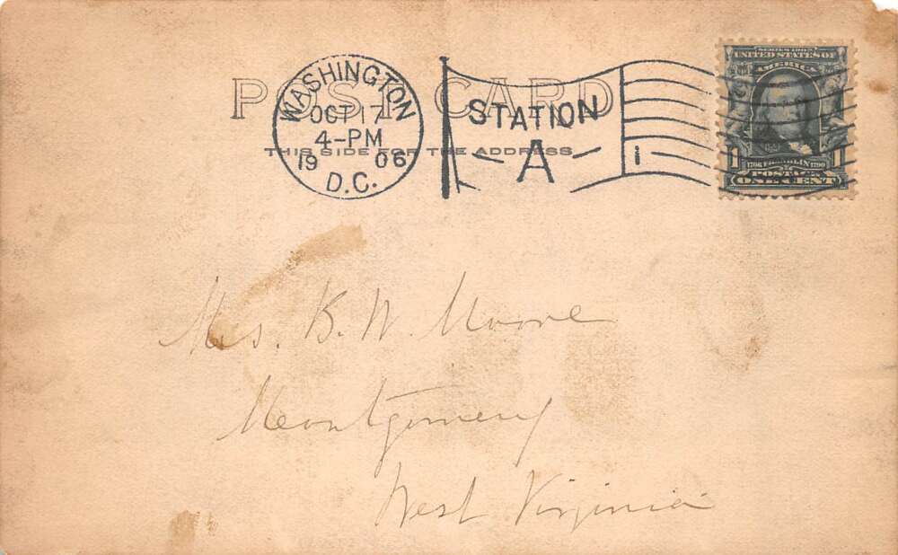 Washington DC Georgetown Visitation Prep School Garden Real Photo PC AA108992 - Image 2