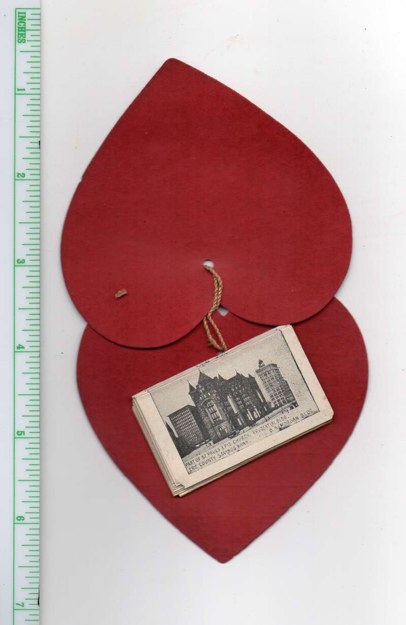 Buffalo New York Heart Novelty Fold Out Views Vintage Postcard AA109208 - Image 3