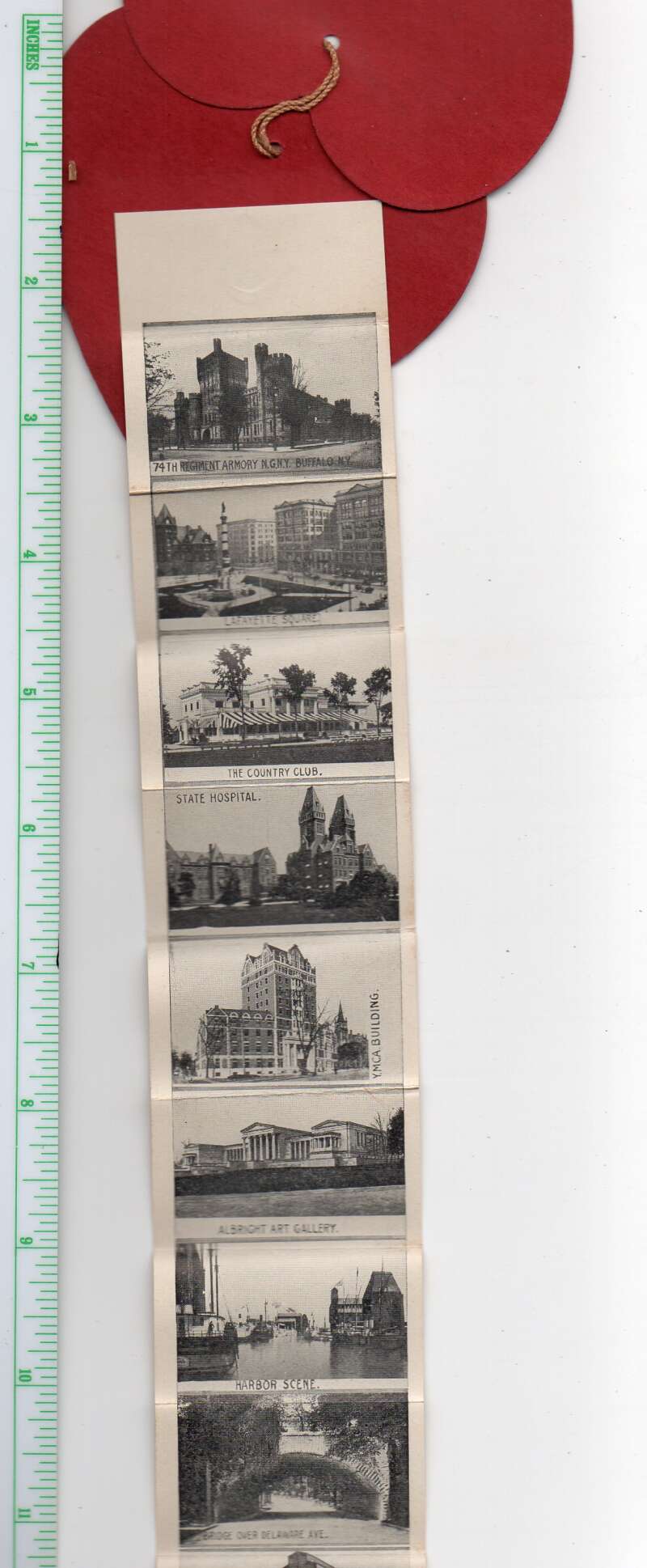 Buffalo New York Heart Novelty Fold Out Views Vintage Postcard AA109208 - Image 4