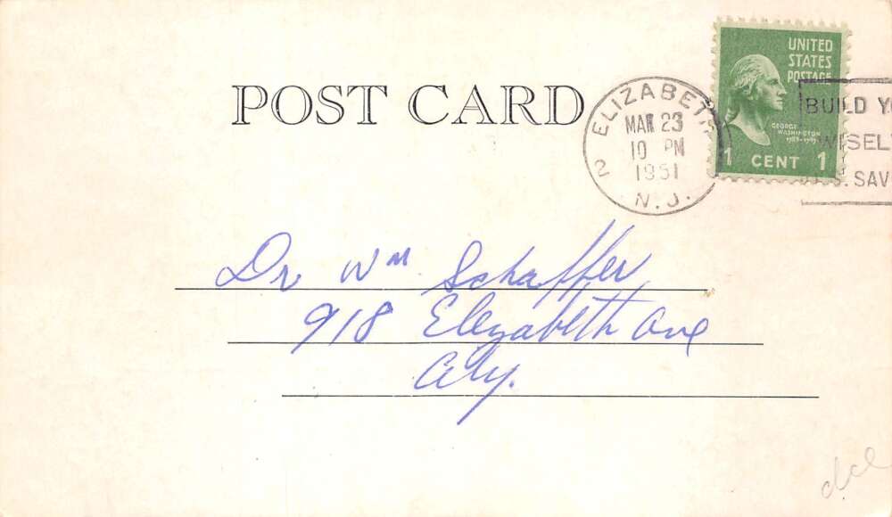 Elizabeth New Jersey Apel Texaco Service Station Tire Ad Postcard AA109230 - Image 2