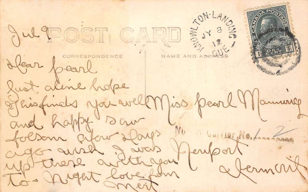 Knowlton Landing Quebec Canada Steamer Ship Real Photo Vintage Postcard AA109412 - Image 2