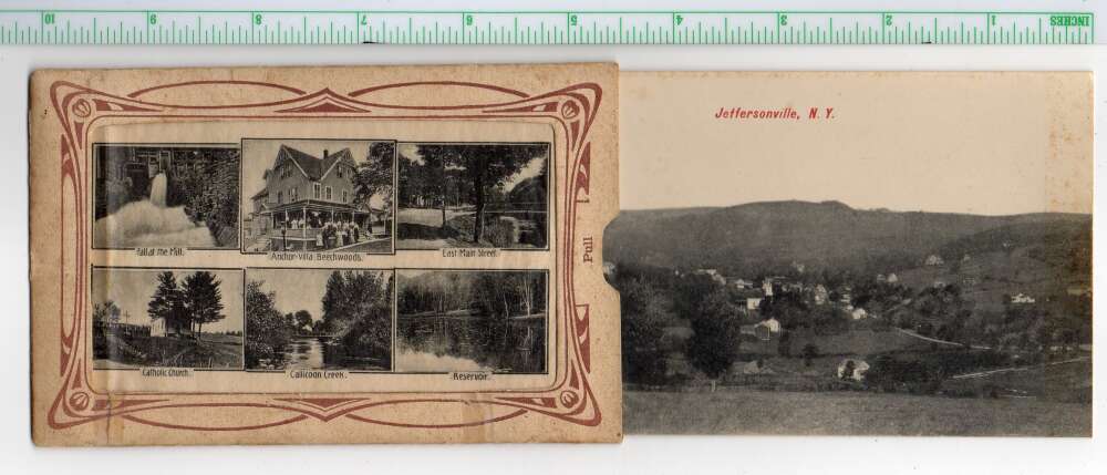 Jeffersonville New York Mechanicall Pull Out Views Vintage Postcard AA109442 - Image 3