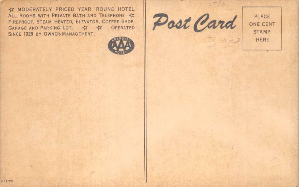 Clearwater Florida West Coast Hotel 1947 Calendar Vintage Postcard AA109467 - Image 2