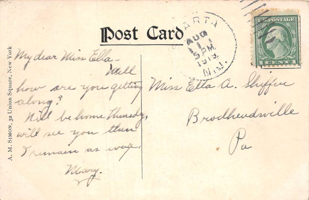 Franklin New Jersey BF Tillson Residence Vintage Postcard AA71786 - Image 2