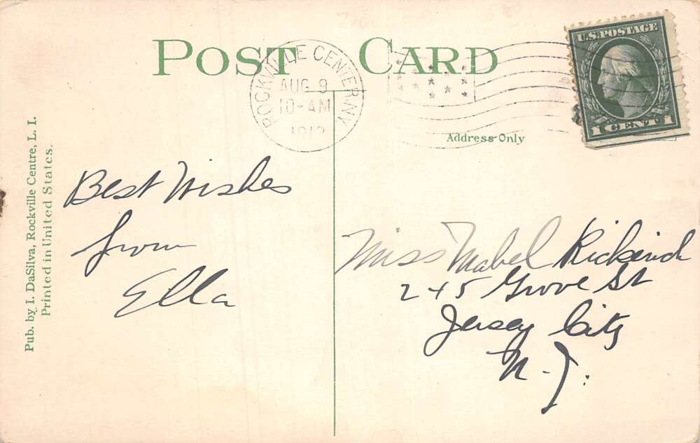 Rockville Centre Long Island New York Public Library Vintage Postcard AA71789 - Image 2