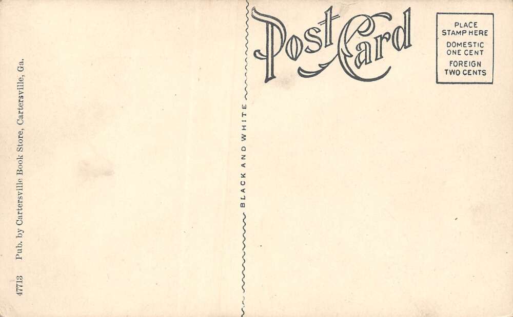 Cartersville Georgia W. & A. & L. & W. Depot, Divided Back Vintage PCU11001 - Image 2