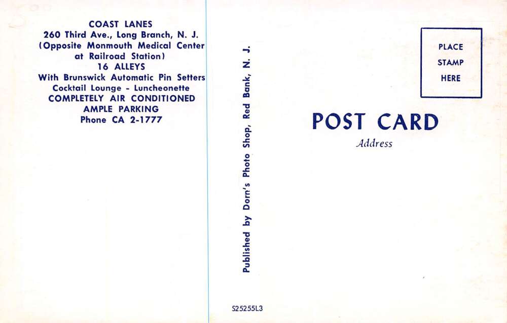 Long Branch New Jersey Coast Lanes, Multi-View Chrome Vintage Postcard U11162 - Image 2