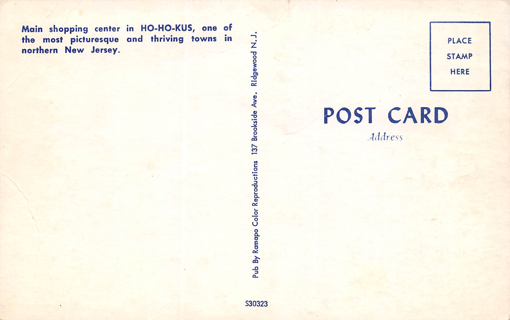 Ho-Ho-Kus New Jersey Shopping Center Scene, Drug Store Vintage Postcard U11227 - Image 2