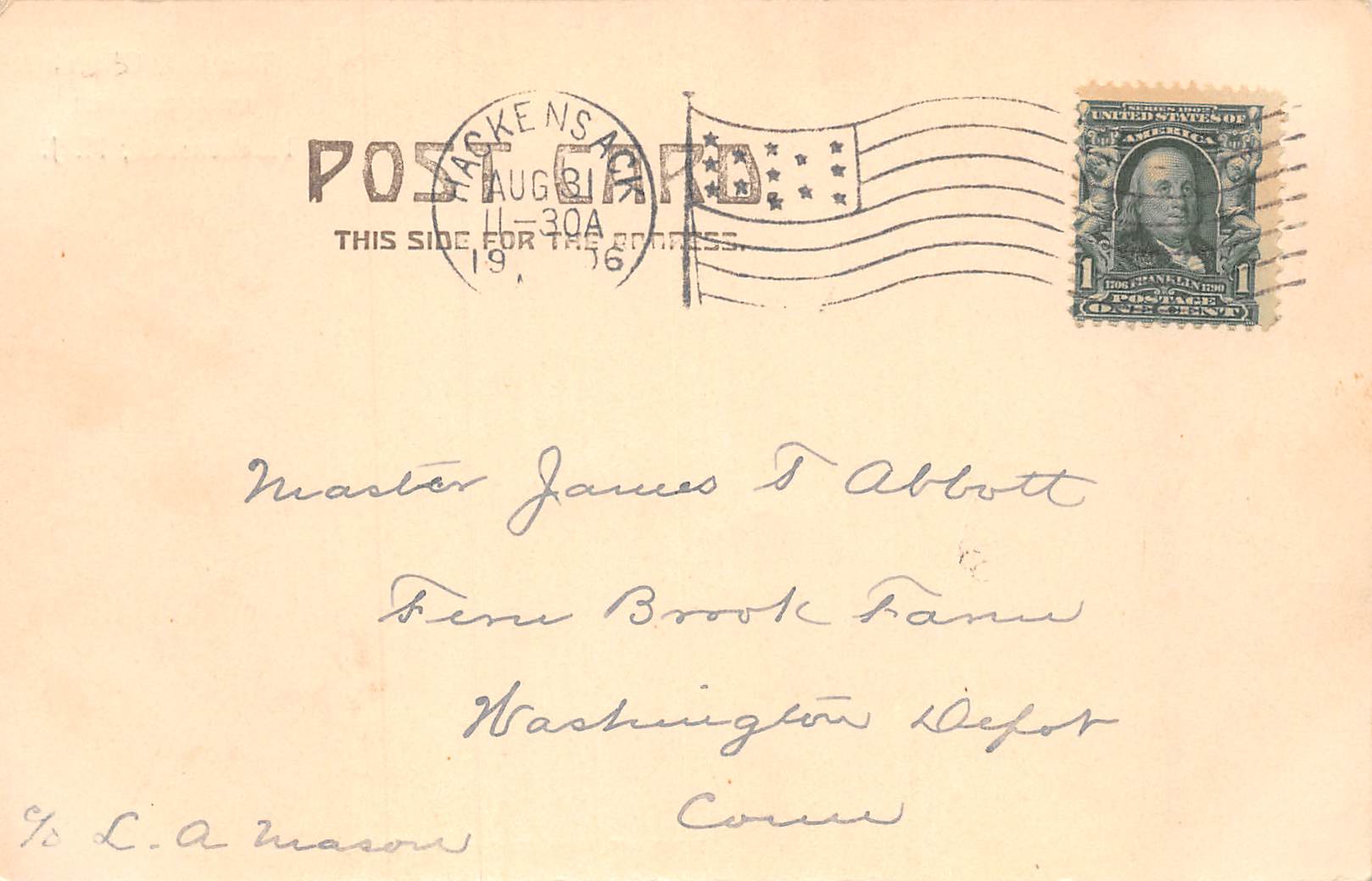 Hackensack New Jersey The Old Church On The Green, Undivided Back PC U11297 - Image 2