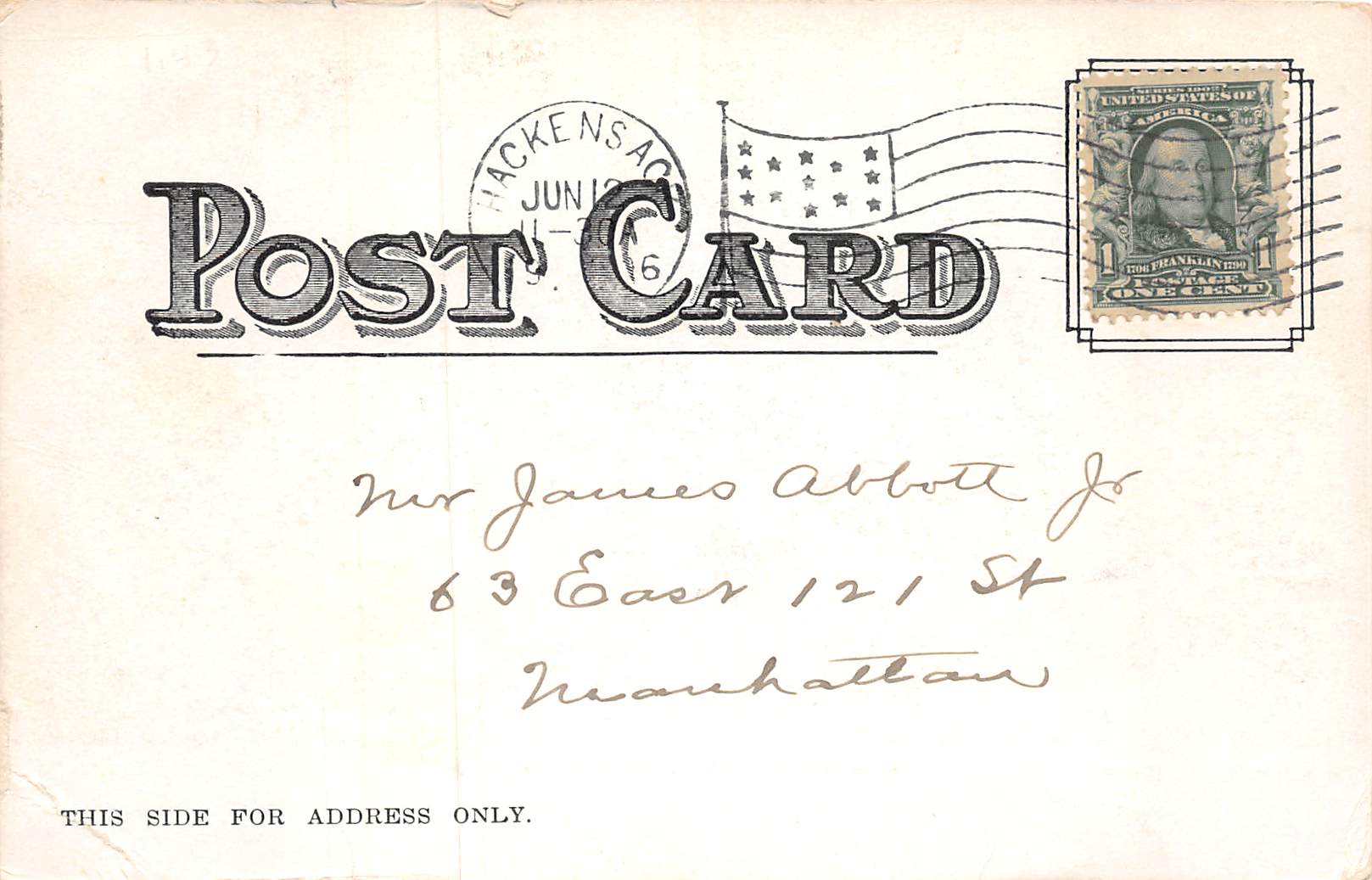 Hackensack New Jersey Hackensack River, Undivided Back Vintage Postcard U11301 - Image 2