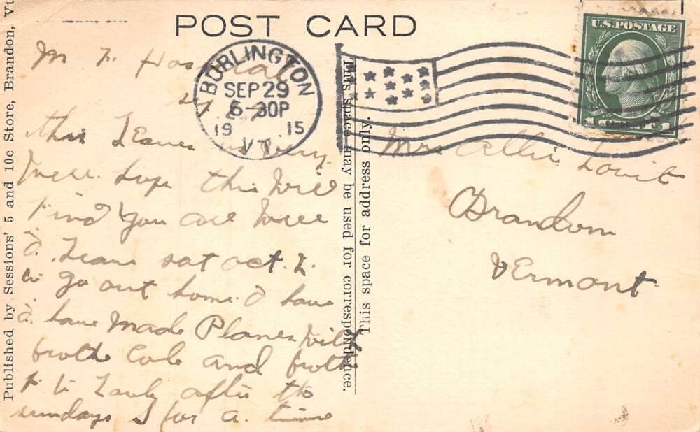 Lake Dunmore Vermont Mt Moosalamoo Scenic View Vintage Postcard AA72119 - Image 2