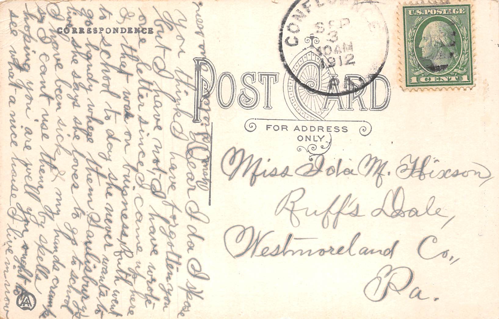 Confluence Pennsylvania Bunch of Merry-Makers, Blue Pennant, Vintage PC U11374 - Image 2