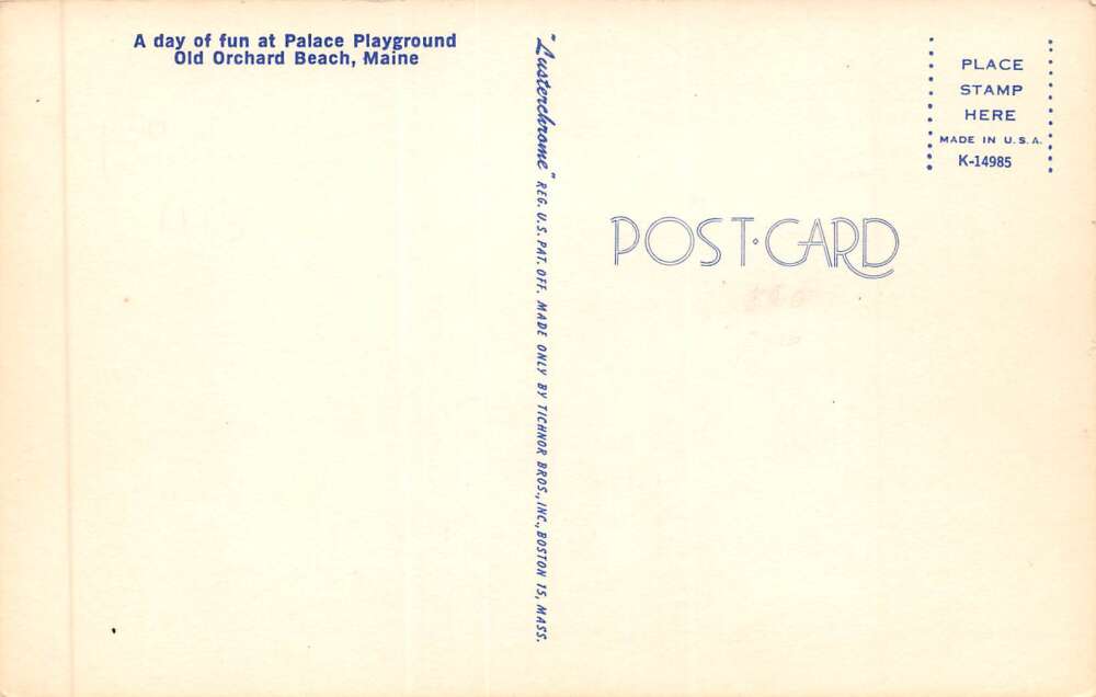 Old Orchard Beach Ton Of Fun Attraction, Palace Playground, Chrome PC U11530 - Image 2