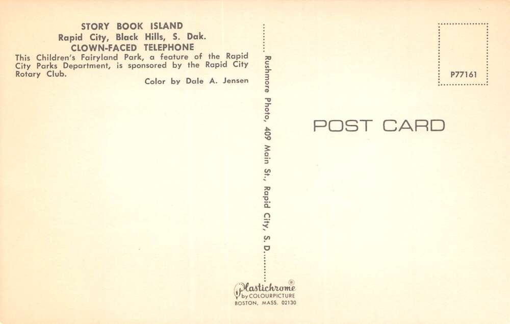 Rapid City South Dakota Story Book island, Clown Faced Telephone, PC U11532 - Image 2