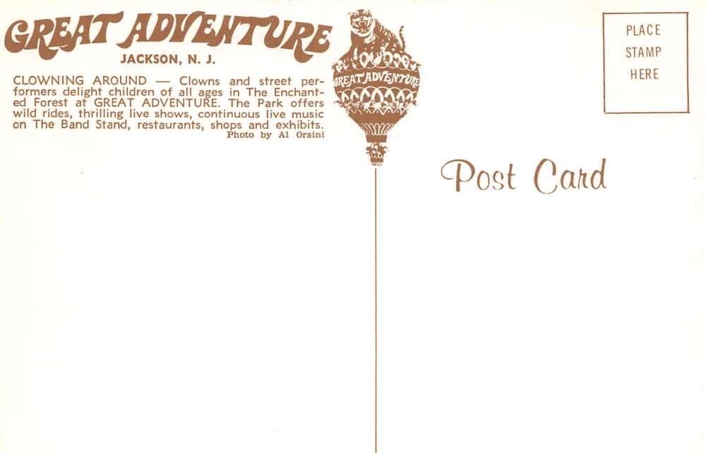 Jackson New Jersey Great Adventure Park, Clowns & Street Performers,PC U11537 - Image 2