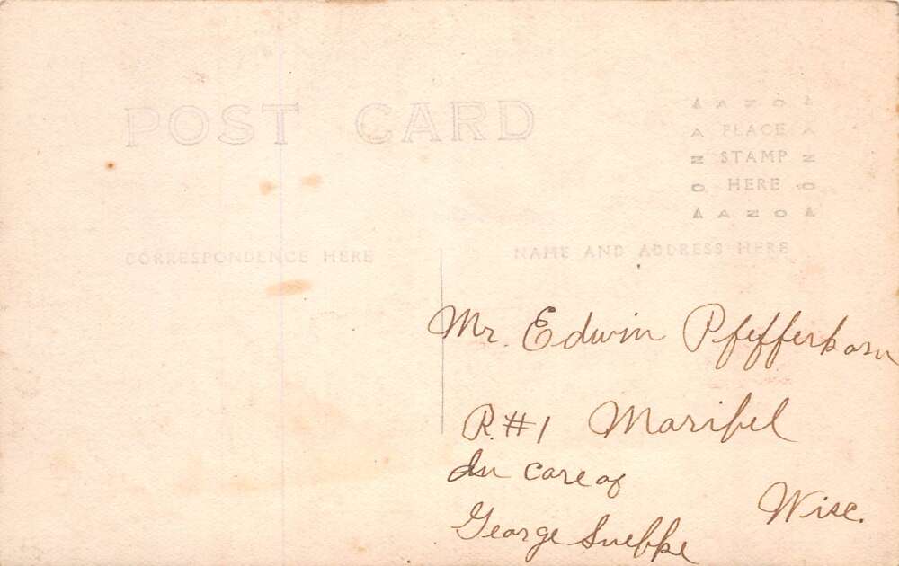 Two Rivers Man Dressed as Cowboy Studio Real Photo Vintage Postcard AA72365 - Image 2