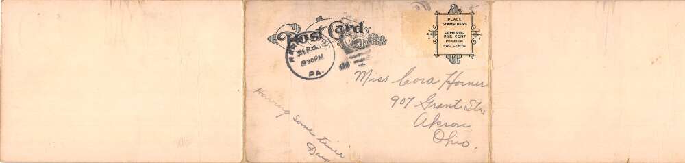 Carlisle Pennsylvania Dickinson College Campus Tri-Fold Panoramic PC AA72372 - Image 2