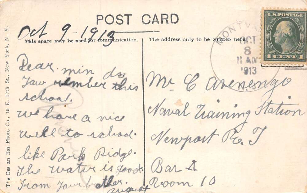 Montvale New Jersey Public School and Kids Vintage Postcard AA72381 - Image 2