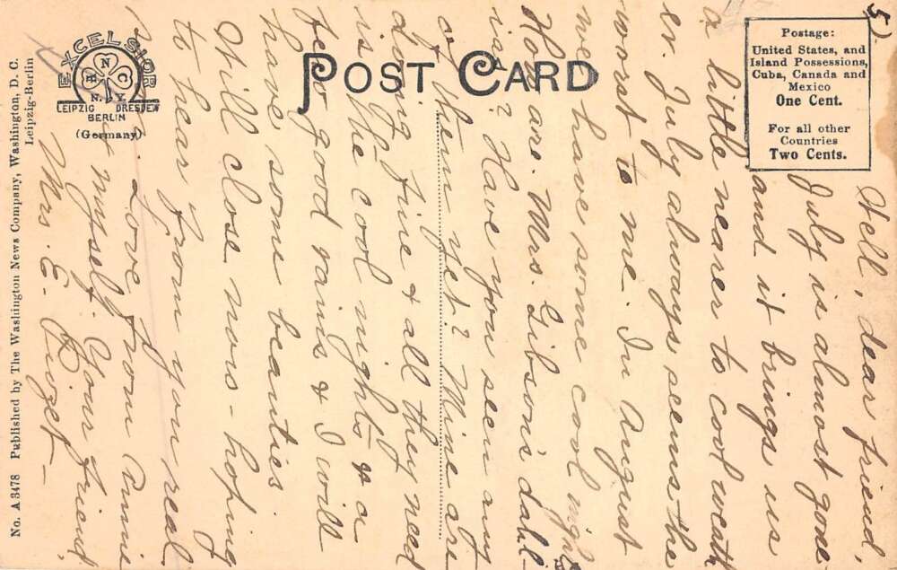 Washington DC Austria Hungry Embassy Exterior View Vintage Postcard AA109767 - Image 2